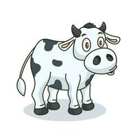 ein Vektor Illustration von süß Kuh Karikatur