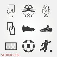 fotboll ikoner set vektor