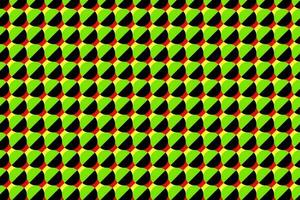 grön, svart, röd, och gul diagonal halvcirkel mosaik- mönster vektor