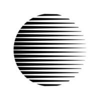 schwarz und Weiß dreieckig Streifen Kreis Logo Vektor Illustration. abstrakt runden gestreift Linie Logo Symbol.
