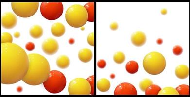 plast bubblor sfärer glänsande bollar vektor set