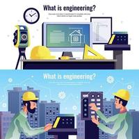 Engineering horizontale Banner Vektor-Illustration vektor