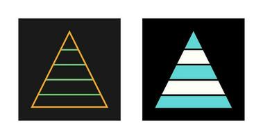 Pyramidendiagramm-Vektorsymbol vektor