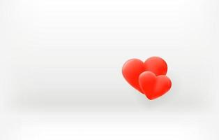 zwei rote Herzen im Liebesvektorkonzept vektor