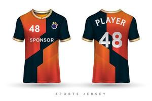 Fußball Trikot und T-Shirt Sport Modell Vorlage Grafikdesign für Fußball-Kit