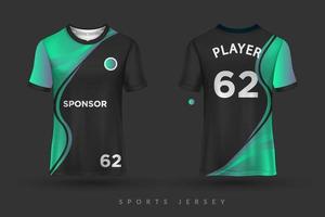 Fußball Trikot und T-Shirt Sport Modell Vorlage Grafikdesign für Fußball-Kit vektor