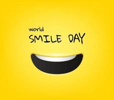 glückliches Lächeln Tag Vektor-Grußkarte vektor