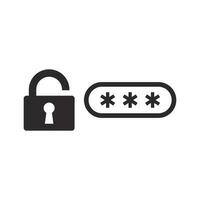 Passwort Symbol Vektor Design Illustration