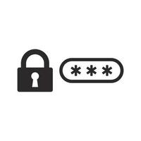 Passwort Symbol Vektor Design Illustration