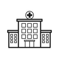 sjukhus ikon vektor design illustration
