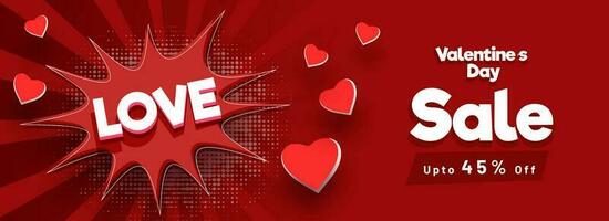 Liebe Verkauf Banner zum Valentinstag Tag Feierlichkeiten. vektor