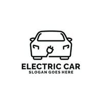 elektrisk bil logotyp design vektor