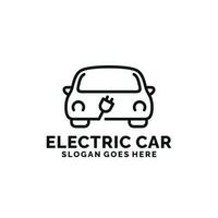 elektrisk bil logotyp design vektor