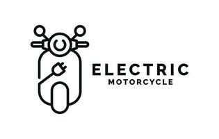 elektrisk motorcykel logotyp design vektor