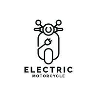 elektrisk motorcykel logotyp design vektor