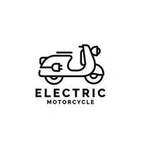 elektrisk motorcykel logotyp design vektor