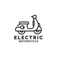elektrisk motorcykel logotyp design vektor