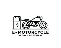 elektrisch Motorrad Logo Design Vektor