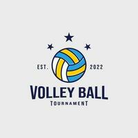 vektor volleyboll logotyp mall