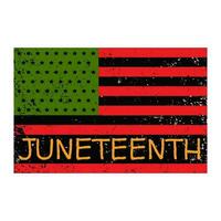 Juni, Freiheit Tag. panafrikanisch Flagge. afrikanisch Amerika Flagge. Afroamerikaner Unabhängigkeit Tag, Juni 19. Vektor Illustration auf Weiß Hintergrund