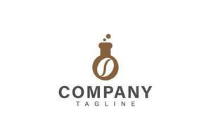 Kaffee Labor Logo Design Vektor