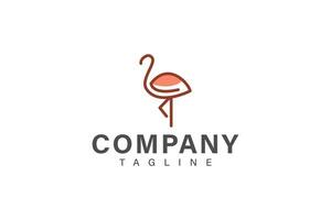 Flamingo Vogel Logo Design Vektor