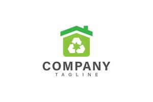 Zuhause recyceln Logo oder Symbol Design Vektor
