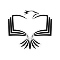 Adler Buch Logo Vorlage Design. Bildung Symbol, Zeichen und Symbol. vektor