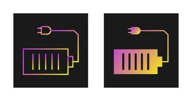 Vektorsymbol für Zelle und Stecker vektor