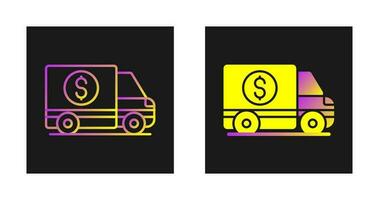 Geld-LKW-Vektor-Symbol vektor