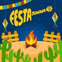 Feiern Sie das Festa Junina Konzept vektor