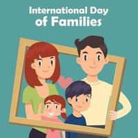 Begrüßungsvorlage für den internationalen Tag der Familien vektor