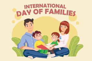 internationell familjedag hälsning mall vektor
