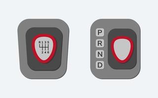 flaches Schalt- und Automatikgetriebe für Auto vektor
