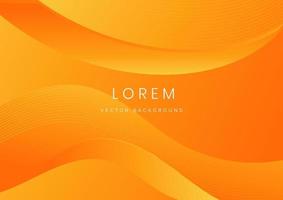 abstrakte moderne orange Gradientenwellen überlappen Hintergrund mit Kopierraum für minimales Textkonzept vektor