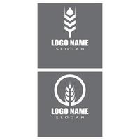 Landwirtschaft Weizen Vektor Icon Design