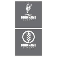 Landwirtschaft Weizen Vektor Icon Design