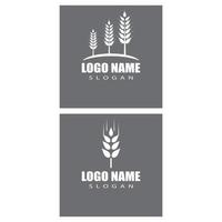 Landwirtschaft Weizen Vektor Icon Design