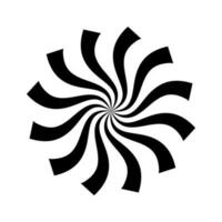 svart rörelse virvla runt spiral cirkel logotyp vektor illustration