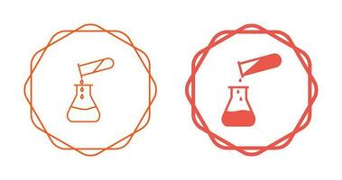 Vektorsymbol für das Gießen von Chemikalien vektor