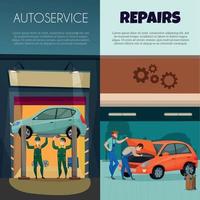 Autoservice vertikale Banner setzen Vektorillustration vektor