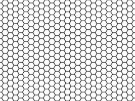 sechseckig Zelle Textur. Honig Hexagon Zellen, Honig Kamm Gitter Textur und Waben Stoff nahtlos Muster Vektor Illustration