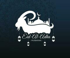 eid al adha Mubarak Festival wünscht sich Design Vorlage. vektor