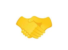 Handschlag Symbol. Hand Geste Emoji Vektor Illustration.