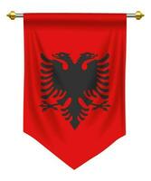 Albanien Wimpel auf Weiß vektor