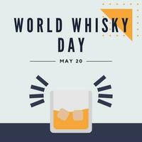 en affisch för värld whisky dag Maj 20. vektor