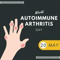 ein Poster von Welt Autoimmun Arthritis Tag vektor