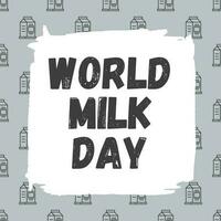 ein Poster von Welt Milch Tag vektor