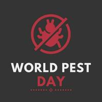 ein Poster zum Welt Pest Tag vektor