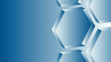 abstrakt blå bakgrund med hexagoner vektor